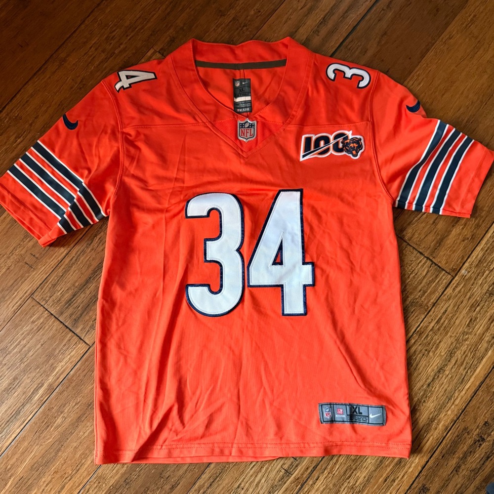 Nike Chicago Bears Walter Payton 34 NFL 100 Jersey Orange Youth XL